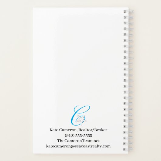 Het Cameron Team 5.5"x 8.5"Spiraal Notitieboek (Achterkant)