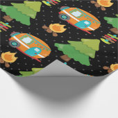 Het Camp van de zomer - kies uw achtergrondkleur Cadeaupapier (Hoek)