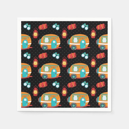 Het Camp van de zomer - kies uw achtergrondkleur Servet (Voorkant)