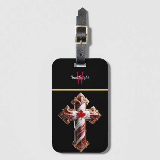 Het Canadese Kruis van Eenheid. Bagagelabel (Voorkant (verticaal))