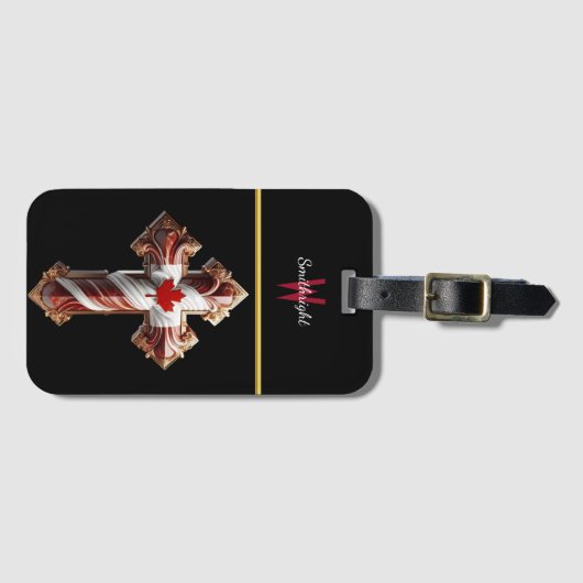 Het Canadese Kruis van Eenheid. Bagagelabel (Voorkant (horizontaal))