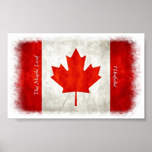 Het Canadese Poster Maple Leaf - l'Unifolié (Voorkant)
