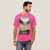 Het Canadian Retro Train Poster T-shirt (Voorkant volledig)