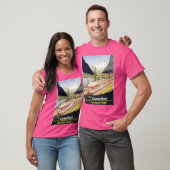 Het Canadian Retro Train Poster T-shirt (Unisex)