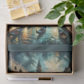 Het Canal Grande in Venetië bij nacht Tissuepapier (Geschenk)