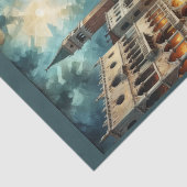 Het Canal Grande in Venetië bij nacht Tissuepapier (Detail)