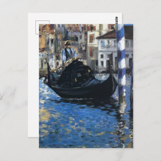 Het Canal Grande in Venetië door Edouard Manet Briefkaart (Voorkant / Achterkant)