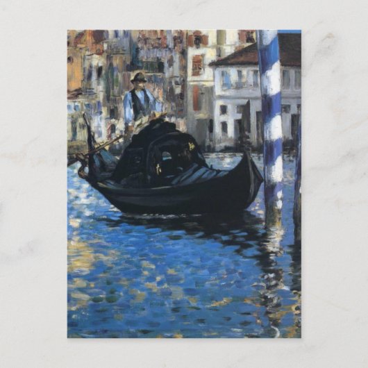 Het Canal Grande in Venetië door Edouard Manet Briefkaart (Voorkant)