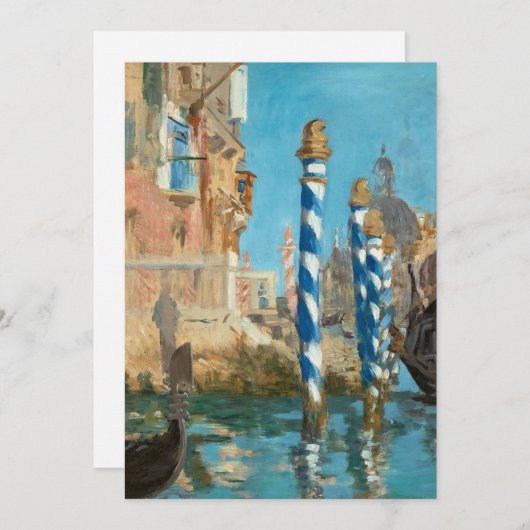 Het Canal Grande in Venise | Édouard Manet (Voorkant / Achterkant)