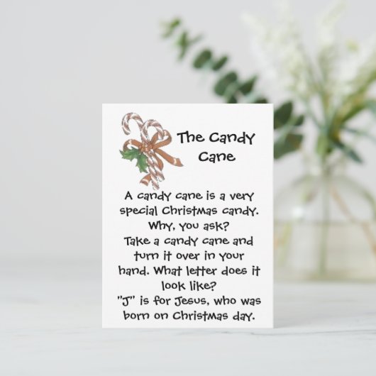 Het Candy Cane briefkaart (Staand voorkant)