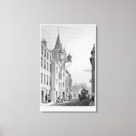Het Canongate Tolbooth in Edinburgh Canvas Afdruk (Voorkant)