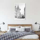 Het Canongate Tolbooth in Edinburgh Canvas Afdruk (Insitu (Slaapkamer))