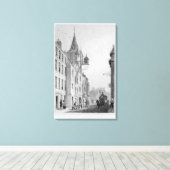 Het Canongate Tolbooth in Edinburgh Canvas Afdruk (Insitu (Houten vloer))