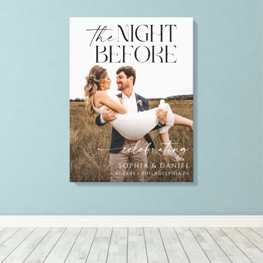 Het Canvas met de Ochtend Voor de Proefbruiloft (Insitu (Houten vloer))