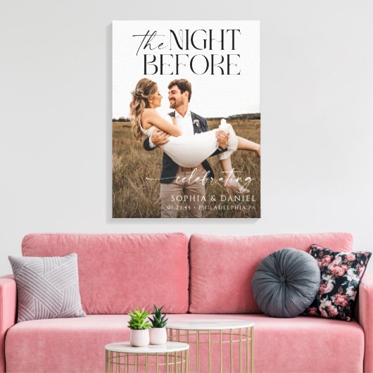 Het Canvas met de Ochtend Voor de Proefbruiloft (Insitu (Woonkamer))