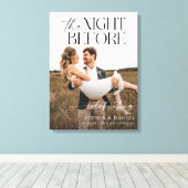 Het Canvas met de tekst 'De Nacht Voor het Proefdi Afdruk (Insitu (Houten vloer))