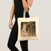 Het Canvas tas van de luipaard--Geboren Vrij (Voorkant (product))