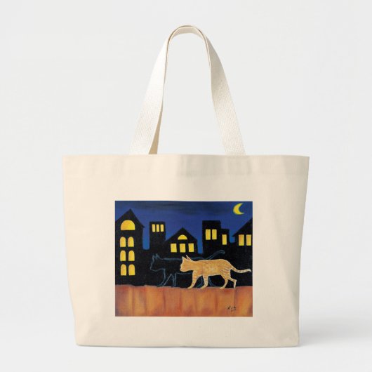 Het Canvas tas van meisjes van de Nacht "uit" (Voorkant)