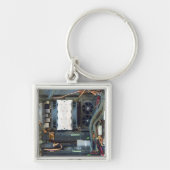 Het canvas van de computerapparatuur sleutelhanger (Voorkant)