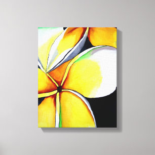 Het canvas van de de bloemkunst van Frangipani Afdruk