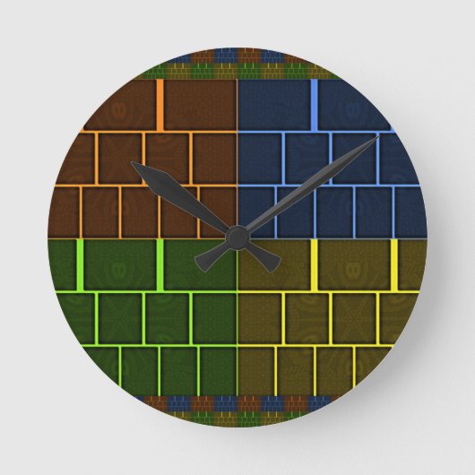 Het canvas van de muur ronde klok (Voorkant)