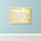 Het canvas van de Rol van de Bijbel Afdruk (Insitu (Houten vloer))