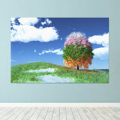 Het canvas van de Seizoenboom drukt Afdruk (Insitu (Houten vloer))