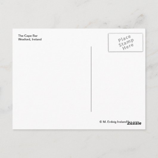 Het Cape Irish Pub-Briefkaart Briefkaart (Achterkant)
