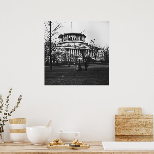 Het Capitol-gebouw in Washington DC. Poster (Keuken)