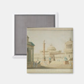 Het Capitol, het vastgestelde ontwerp voor 'Titus' Magneet (Voorkant / Achterkant)
