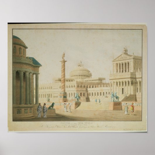 Het Capitol, het vastgestelde ontwerp voor 'Titus' Poster (Voorkant)