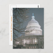 Het Capitool van de Verenigde Staten in winterjurk Briefkaart (Voorkant / Achterkant)