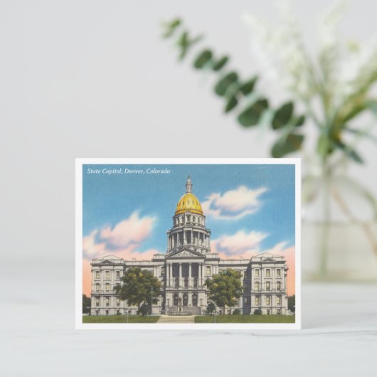 Het  Capitool van Denver Colorado Briefkaart (Staand voorkant)