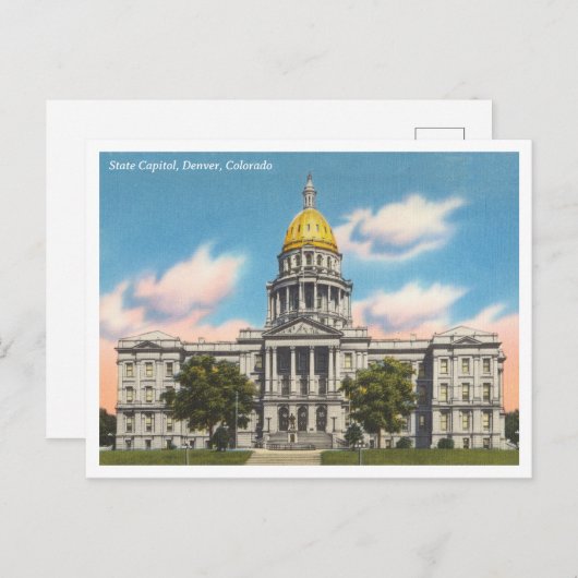 Het  Capitool van Denver Colorado Briefkaart (Voorkant / Achterkant)