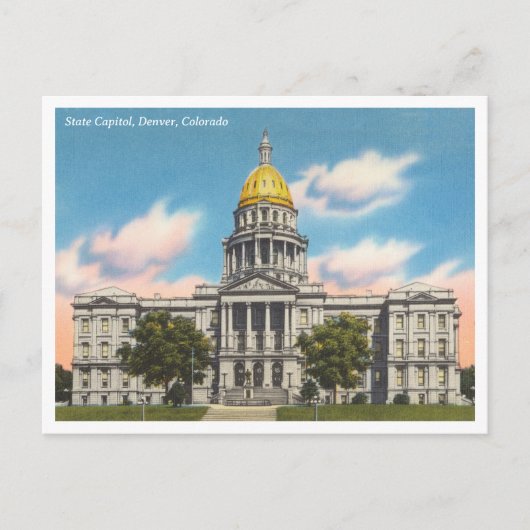 Het  Capitool van Denver Colorado Briefkaart (Voorkant)