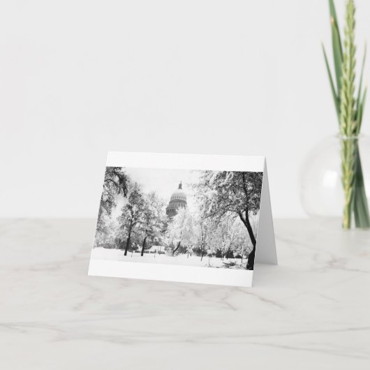 Het Capitool van Idaho onder Sneeuw Kaart (Voorkant)