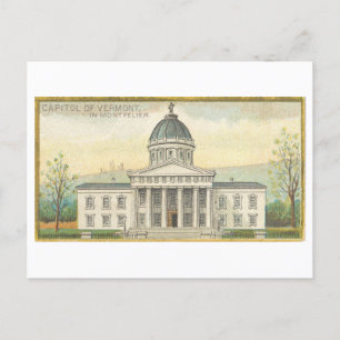 Het Capitool van Vermont aan de Vintage van Montpe Briefkaart
