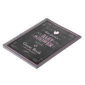 Het capricieuze Roze Baby shower Guestbook van het Notitieboek (Linkerzijde)