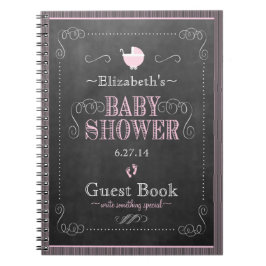 Het capricieuze Roze Baby shower Guestbook van het Notitieboek