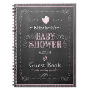 Het capricieuze Roze Baby shower Guestbook van het Notitieboek