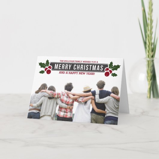 Het capricieuze Wenskaart van de Foto van de Feestdagen Kaart (Voorkant)