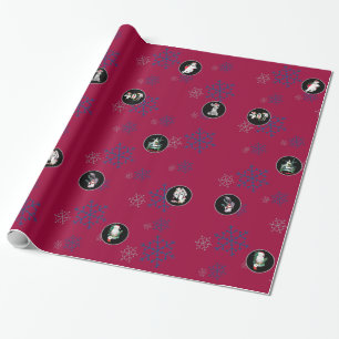 Het capricieuze Wild Collage van Kerstmis Cadeaupapier