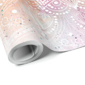 Het capricieuze witte ontwerp van waterverfmandala cadeaupapier (Rol Hoek)