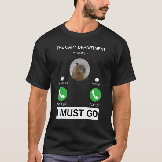 Het Capybara Department noemt Capy Pulls Up T-shirt (Voorkant)