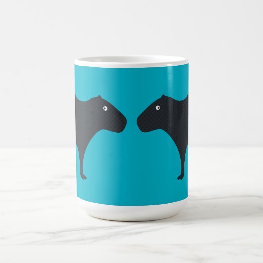 Het Capybara kijkt naar Mok (Center)