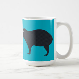 Het Capybara kijkt naar Mok