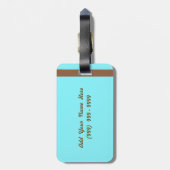 Het Caribisch gebied (kaart) Gepersonaliseerd Bagagelabel (Achterkant verticaal)