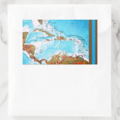 Het Caribisch gebied (kaart) Rechthoekige Sticker (Tas)