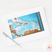 Het Caribisch gebied (kaart) Rechthoekige Sticker (Envelop)