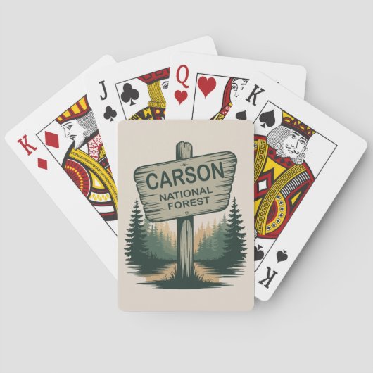 Het Carson National Forest in New Mexico Pokerkaarten (Achterkant)